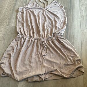 Pink Lily Taupe Strappy romper